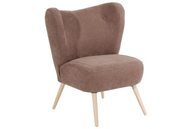 Sessel Kathy Bezug Veloursstoff Buche natur / sahara 22647