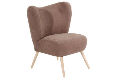 Sessel Kathy Bezug Veloursstoff Buche natur / sahara 22647