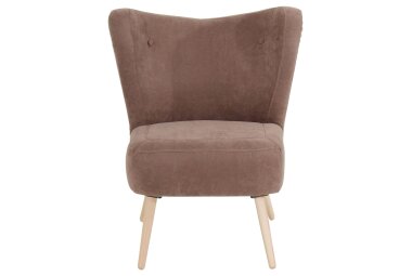 Sessel Kathy Bezug Veloursstoff Buche natur / sahara 22647