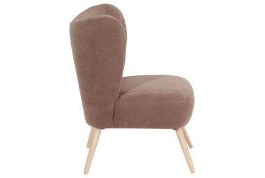 Sessel Kathy Bezug Veloursstoff Buche natur / sahara 22647