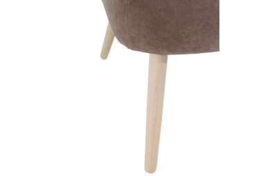 Sessel Kathy Bezug Veloursstoff Buche natur / sahara 22647