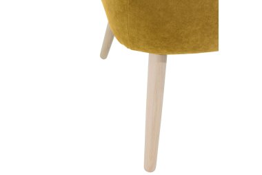 Sessel Kathy Bezug Veloursstoff Buche natur / mais 22650