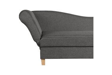Recamiere mit Armteil links klappbar Katia Bezug Flachgewebe Buche natur / anthrazit 22656