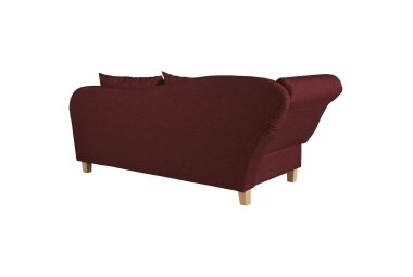 Recamiere mit Armteil links klappbar Katia Bezug Flachgewebe Buche natur / rot 22660