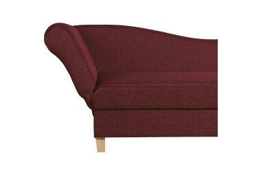 Recamiere mit Armteil links klappbar Katia Bezug Flachgewebe Buche natur / rot 22660