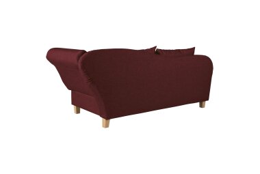 Recamiere mit Armteil rechts klappbar Katia Bezug Flachgewebe Buche natur / rot 22661