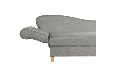 Recamiere mit Armteil links klappbar Katia Bezug Flachgewebe Buche natur / hellgrau 22662