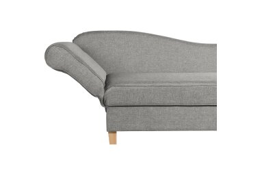 Recamiere mit Armteil links klappbar Katia Bezug Flachgewebe Buche natur / hellgrau 22662