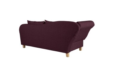 Recamiere mit Armteil links klappbar Katia Bezug Flachgewebe Buche natur / burgund 22664