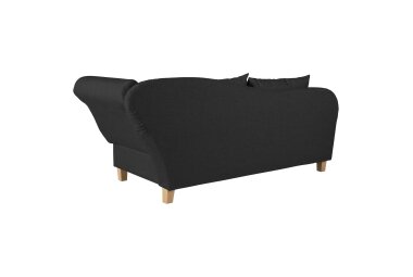 Recamiere mit Armteil rechts klappbar Katia Bezug Flachgewebe Buche natur / schwarz 22667