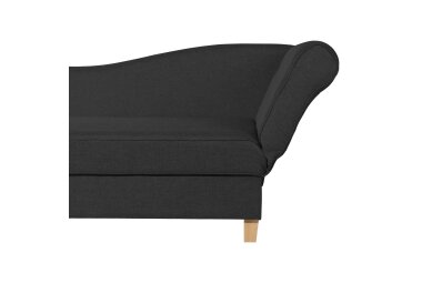 Recamiere mit Armteil rechts klappbar Katia Bezug Flachgewebe Buche natur / schwarz 22667