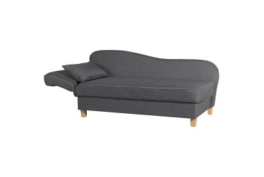 Recamiere mit Armteil links klappbar Katia Bezug Flachgewebe Buche natur / graphit 22670