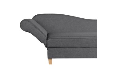 Recamiere mit Armteil links klappbar Katia Bezug Flachgewebe Buche natur / graphit 22670