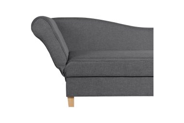 Recamiere mit Armteil links klappbar Katia Bezug Flachgewebe Buche natur / graphit 22670