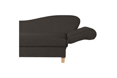 Recamiere mit Armteil rechts klappbar Katia Bezug Flachgewebe Buche natur / sckoko 22675