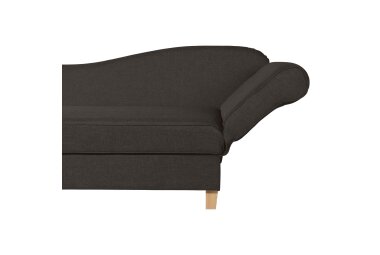 Recamiere mit Armteil rechts klappbar Katia Bezug Flachgewebe Buche natur / sckoko 22675