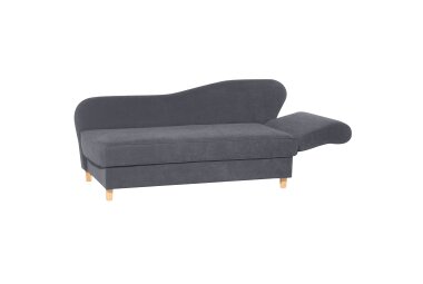 Recamiere mit Armteil rechts klappbar Katia Bezug Veloursstoff Buche natur / anthrazit 22697