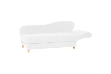 Recamiere mit Armteil rechts klappbar Katia Bezug Veloursstoff Buche natur / creme 22703