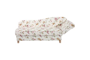 Recamiere mit Armteil rechts klappbar Katia Bezug Flachgewebe Buche natur / weiß 22709