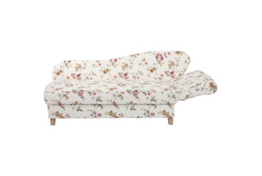 Recamiere mit Armteil rechts klappbar Katia Bezug Flachgewebe Buche natur / weiß 22709