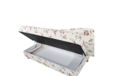 Recamiere mit Armteil rechts klappbar Katia Bezug Flachgewebe Buche natur / weiß 22709