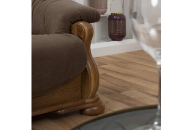 Sessel Katlin Bezug Flockstoff Eiche rustikal P43 / braun 22755