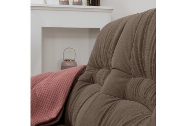 Hocker Katlin Bezug Flockstoff Eiche rustikal P43 / braun 22756