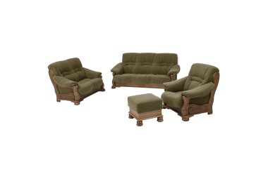 Sessel Katlin Bezug Flockstoff Eiche rustikal P43 / grün 22759