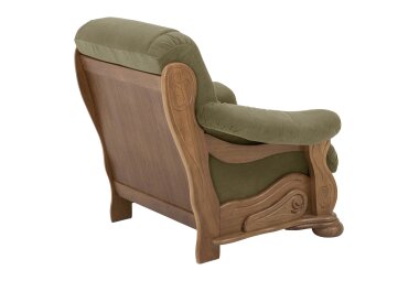 Sessel Katlin Bezug Flockstoff Eiche rustikal P43 / grün 22759