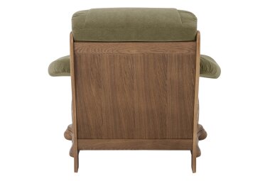 Sessel Katlin Bezug Flockstoff Eiche rustikal P43 / grün 22759