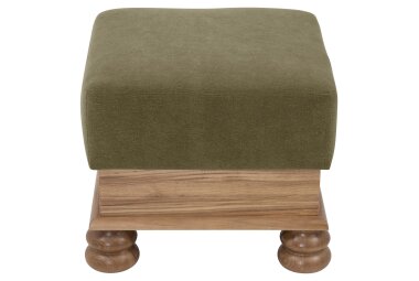 Hocker Katlin Bezug Flockstoff Eiche rustikal P43 /...