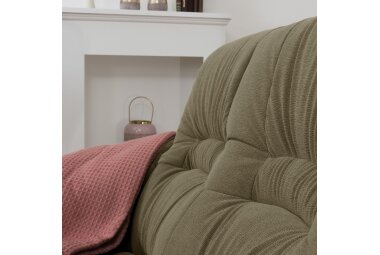 Hocker Katlin Bezug Flockstoff Eiche rustikal P43 / grün 22760