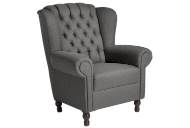 Ohrenbackensessel Katreen Bezug Flachgewebe Buche...