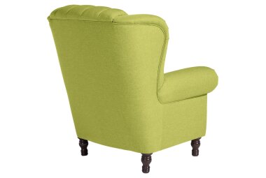 Ohrenbackensessel Katreen Bezug Flachgewebe Buche nussbaum dunkel / apfel 22800