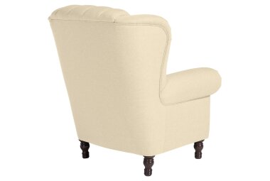 Ohrenbackensessel Katreen Bezug Flachgewebe Buche nussbaum dunkel / beige 22801