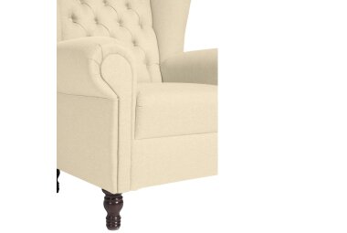 Ohrenbackensessel Katreen Bezug Flachgewebe Buche nussbaum dunkel / beige 22801