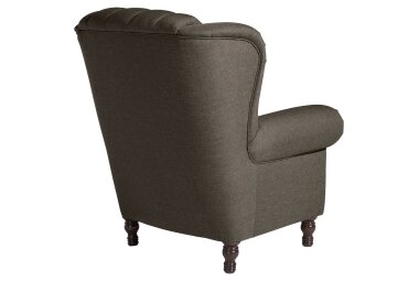 Ohrenbackensessel Katreen Bezug Flachgewebe Buche nussbaum dunkel / braun 22802