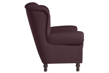 Ohrenbackensessel Katreen Bezug Flachgewebe Buche nussbaum dunkel / burgund 22803