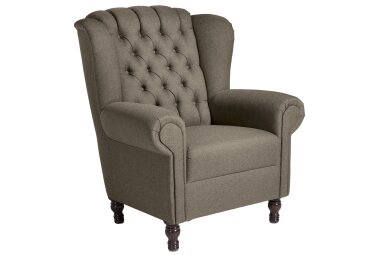 Ohrenbackensessel Katreen Bezug Flachgewebe Buche...