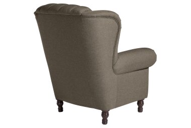 Ohrenbackensessel Katreen Bezug Flachgewebe Buche nussbaum dunkel / sahara 22808