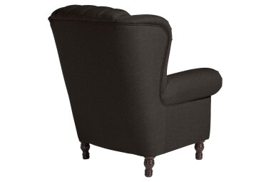 Ohrenbackensessel Katreen Bezug Flachgewebe Buche nussbaum dunkel / schoko 22809