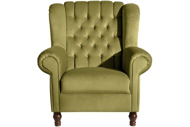 Ohrenbackensessel Katreen Bezug Samtvelours Buche...