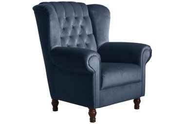 Ohrenbackensessel Katreen Bezug Samtvelours Buche...