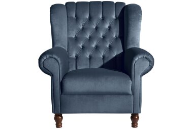 Ohrenbackensessel Katreen Bezug Samtvelours Buche...