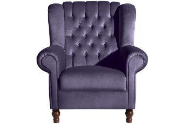 Ohrenbackensessel Katreen Bezug Samtvelours Buche...