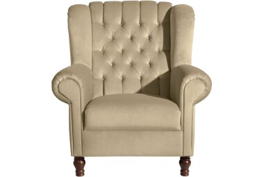 Ohrenbackensessel Katreen Bezug Samtvelours Buche...