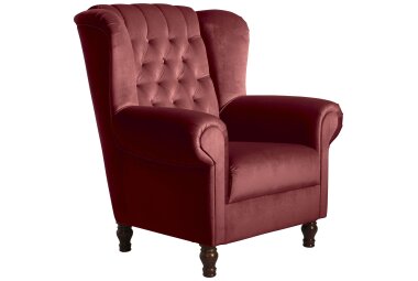 Ohrenbackensessel Katreen Bezug Samtvelours Buche...