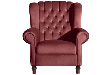 Ohrenbackensessel Katreen Bezug Samtvelours Buche...