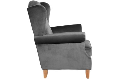 Ohrensessel Katria Bezug Samtvelours Buche natur /...