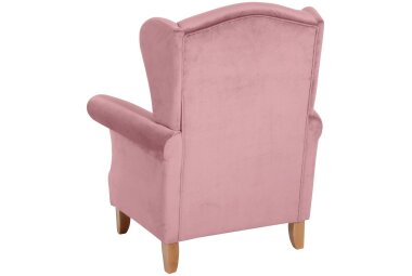 Ohrensessel Katria Bezug Samtvelours Buche natur / rosé 22831